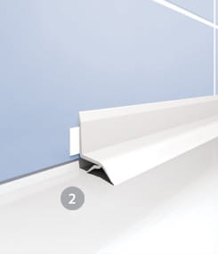 PROFIL WANNOWY NAPŁYTKOWY  1.8m BIAŁY 