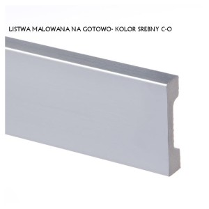 Listwa przypodłogowa ELEGANCE 69,7x15,8mm L= 2,44m Srebrny Szczotkowany