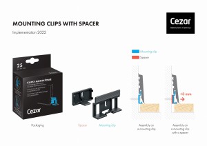 Klips montażowy, mocowanie listew Masterline i MDF op.25 szt.