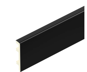 Listwa przypodłogowa Status Line PVC 80x15mm Cezar Czarny RAL9005 mat 2,20m