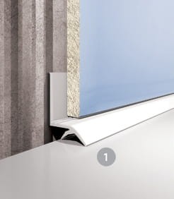 PROFIL WANNOWY PODPŁYTKOWY  2,5 m BIAŁY  