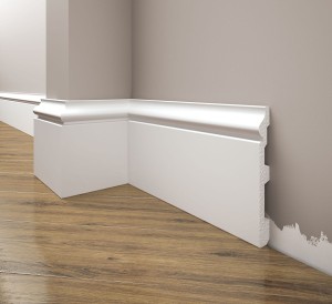 Listwa przypodłogowa ELEGANCE 119,7x15,6mm L= 2,44m Biały