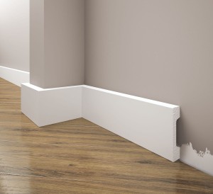 Listwa przypodłogowa ELEGANCE 69,7x15,8mm L= 2,44m Biały