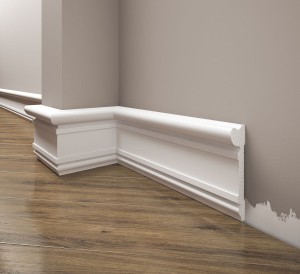 Listwa przypodłogowa ELEGANCE 92x22,5mm L= 2,44m Biały
